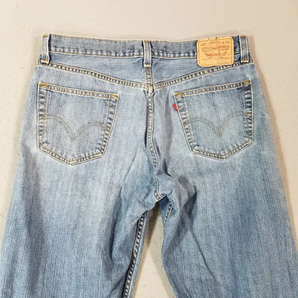 Levi's 505 jeans men's 36x34 regular‎ fit straight blue denim pants retro USA